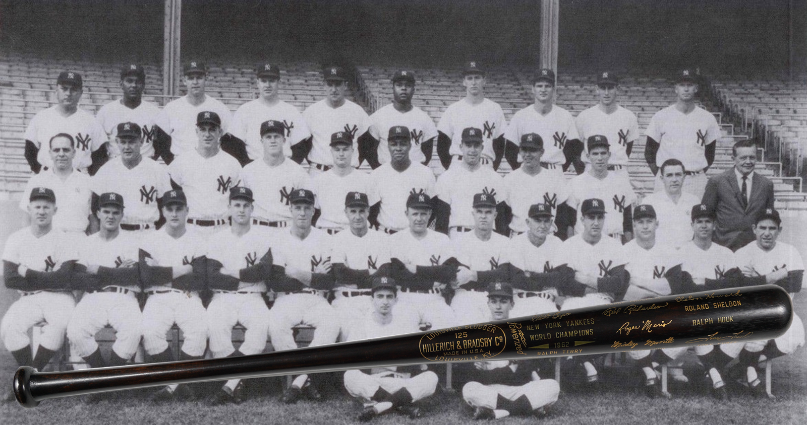 1962 New York Yankees World Series Champions Black Bat0