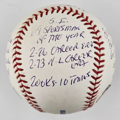 Tom Seaver Signed &amp; Stats Inscribed Baseball. Limited Edition