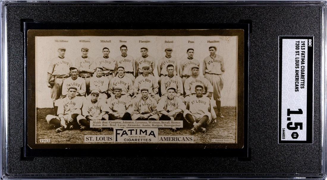 1913 Fatima T200 St. Louis Americans SGC 1.50