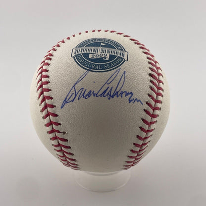 Brian Cashman Signed Baseball. NY Yankees Stadium Logo Ball. Steiner Holo + Card