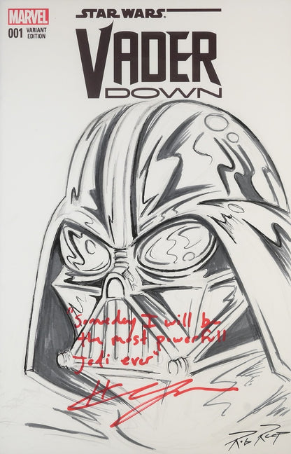 Hayden Christensen Signed &amp; Inscribed Darth Vader Star Wars Comic Book. JSA CGC2