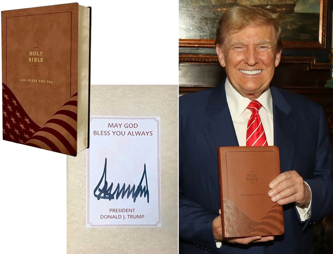 President Donald Trump Signed Bible “God Bless the USA”. PSA Gem Mint 100