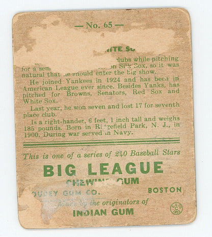 1933 Goudey Milton Gaston. Chicago White Sox. 