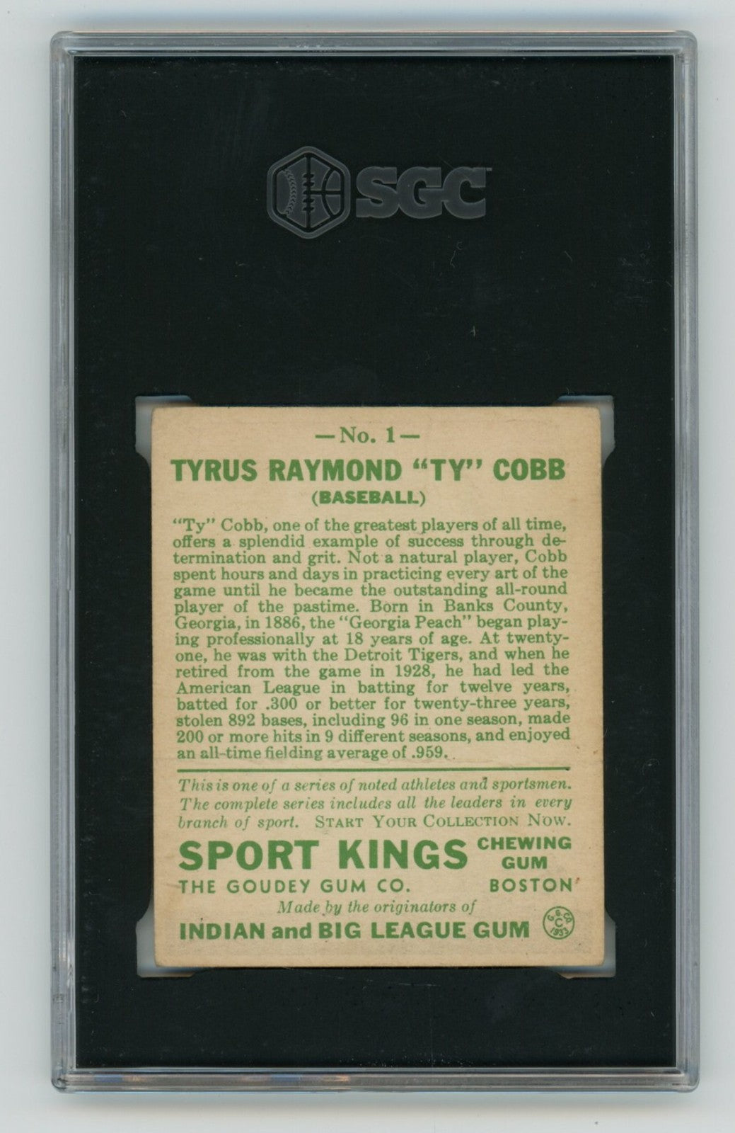 1933 Sport Kings Gum 