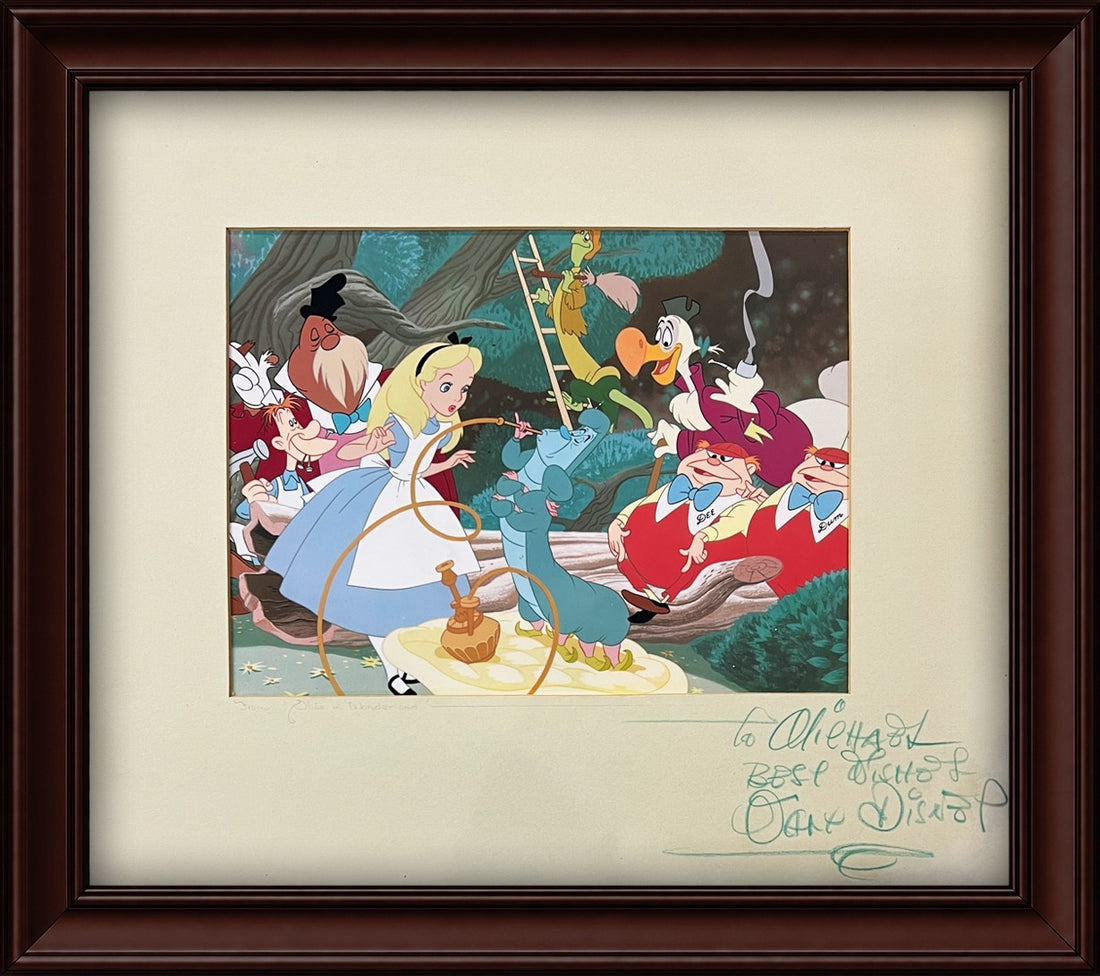 Walt Disney Signed Alice in Wonderland Dye Transfer Print Photo. Auto JSA0