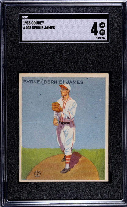 1933 Goudey Bernie James 