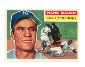 1956 Topps Hank Bauer Gray Back