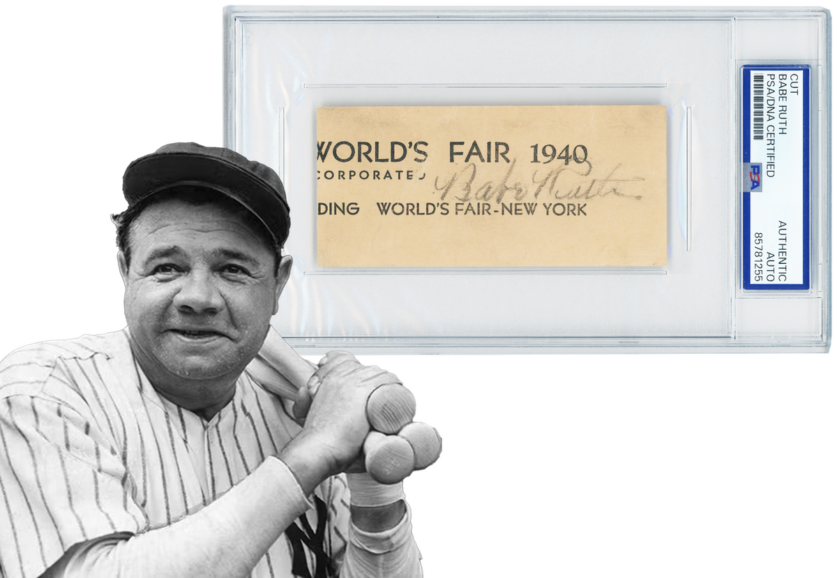 Bane Ruth Auto 1940 Babe Ruth Autograph, New York World's Fair. Rare Auto. PSA. – BC ...
