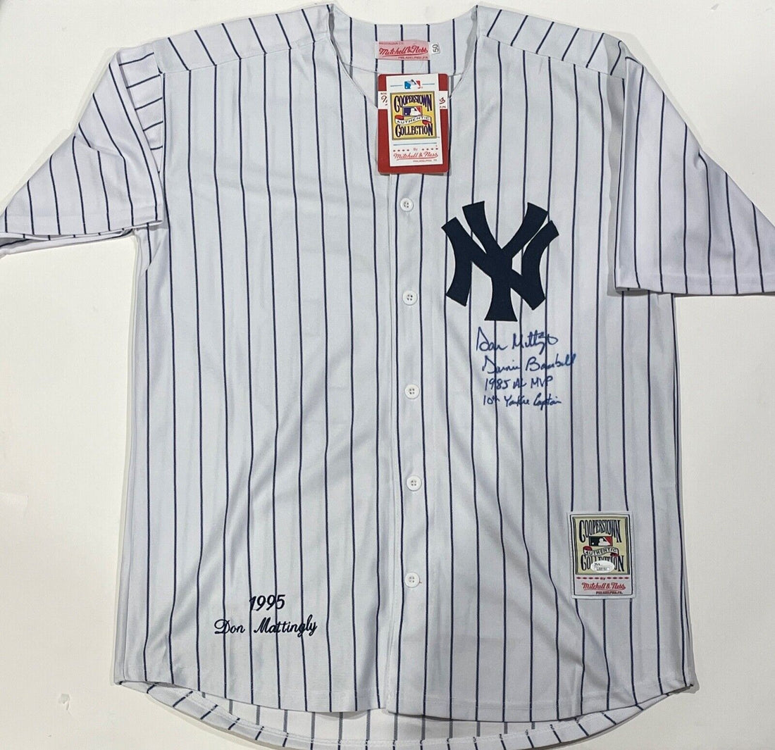 Don Mattingly Signed Inscribed Mitchell&amp;Ness NY Yankees Jersey. JSA