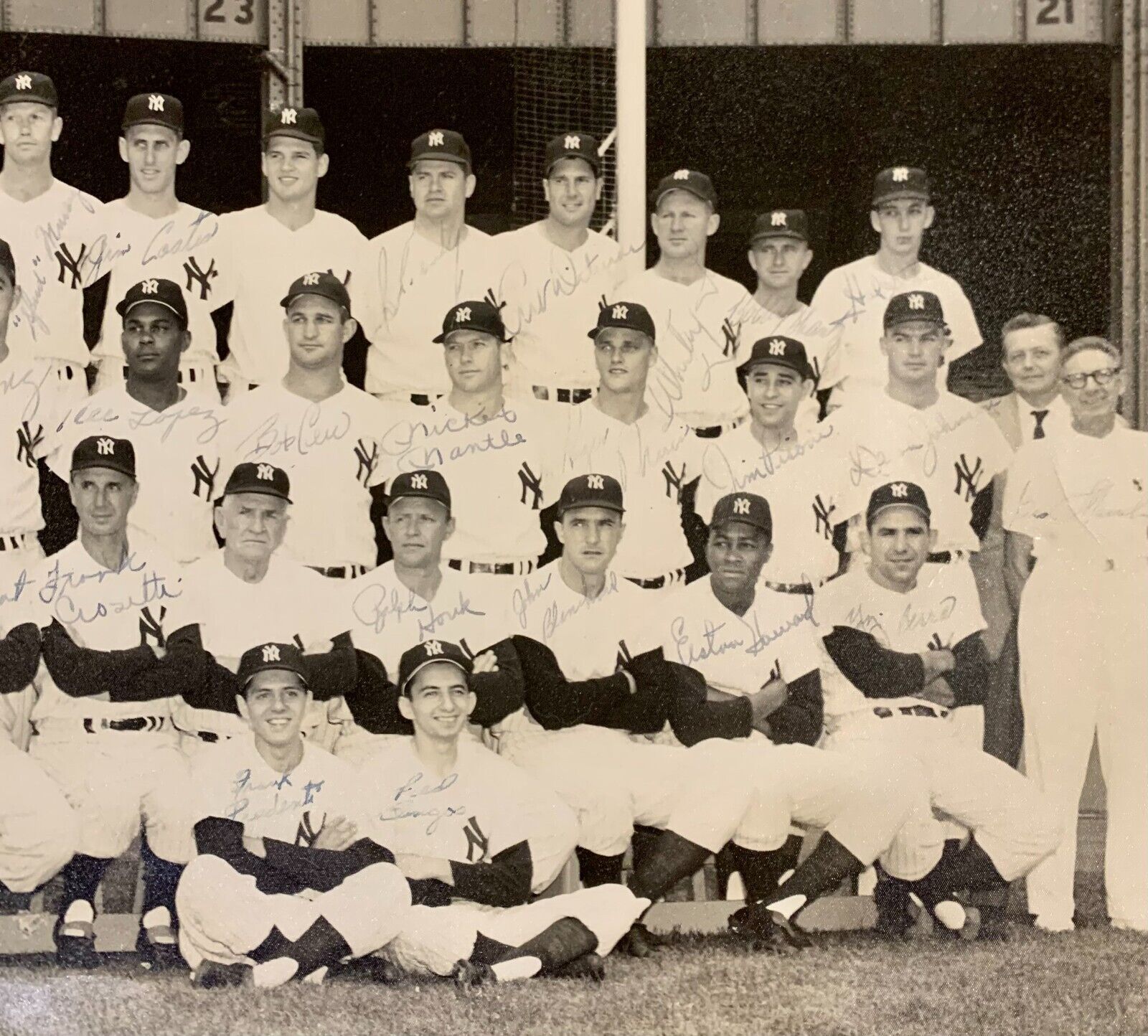 1960 New York Yankees Team Signed Photo. 37 Signatures. PSA LOA