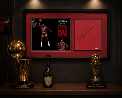 Michael Jordan Signed Custom Autograph Display. Auto Upper Deck UDA0