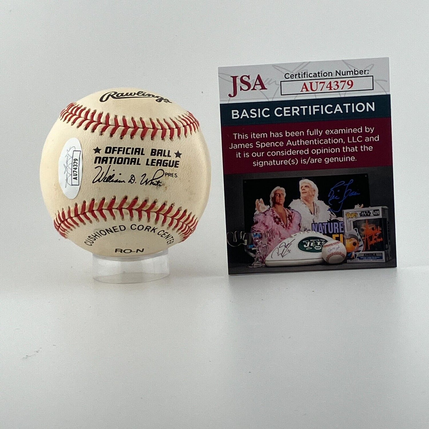 Don Mueller Single Signed Baseball, 1980s Style Signature. Auto JSA