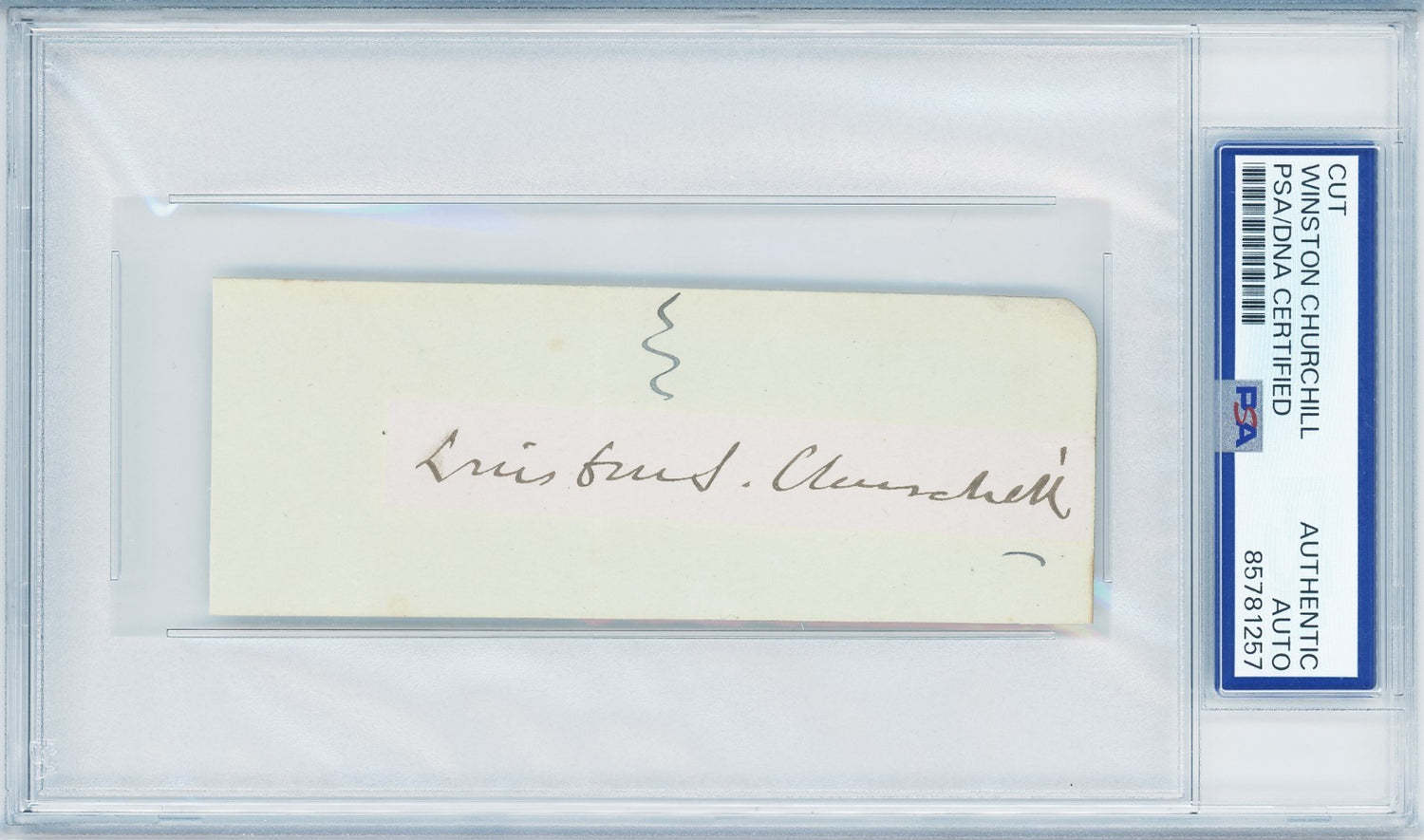 Winston Churchill Autograph, WWII Prime Minister. PSA1