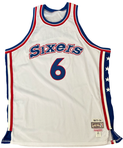 Julius Erving Dr. J Signed Jersey. 76ers Mitchell Ness Size 54 JSA2