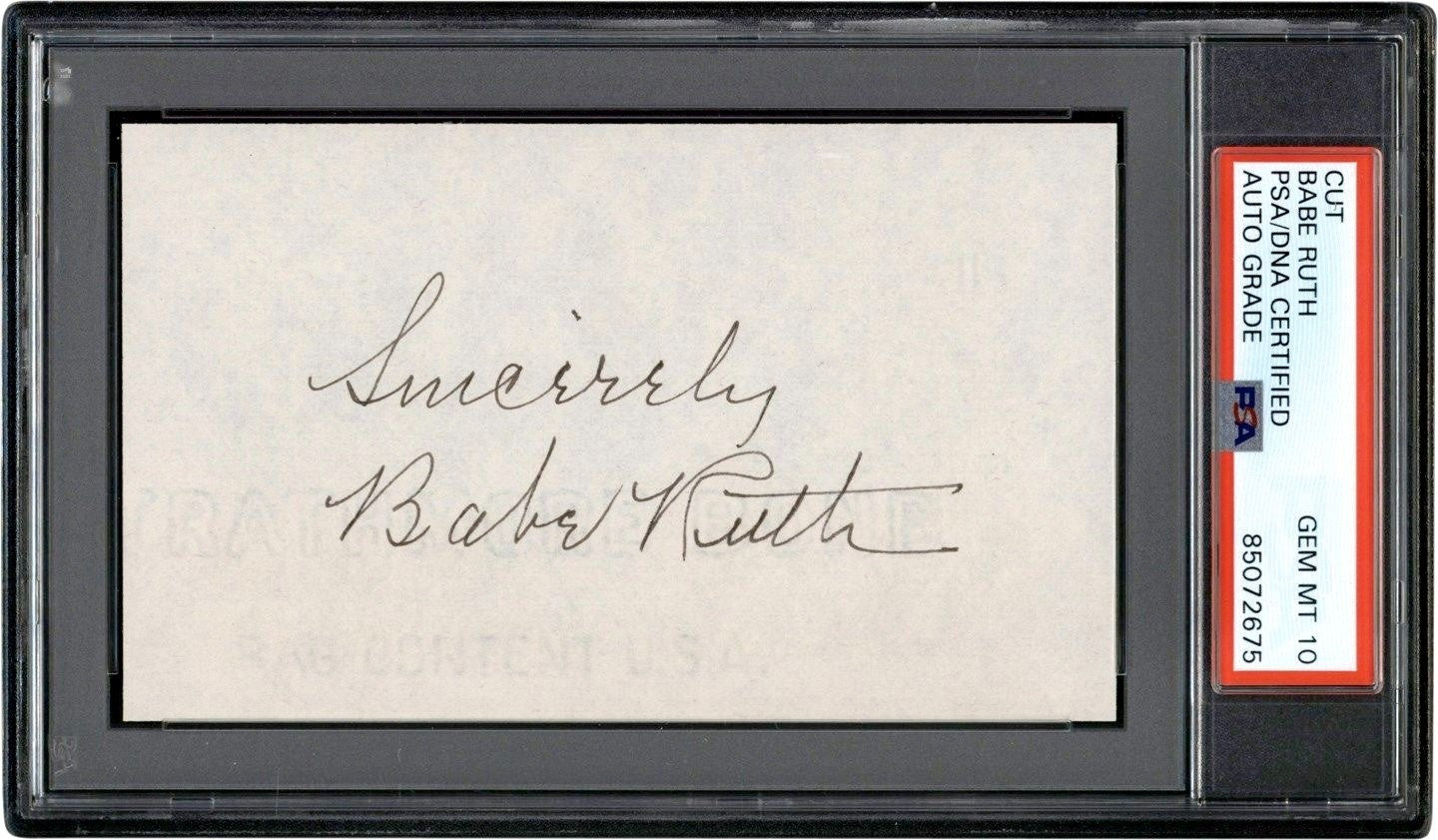 Babe Ruth Signed and Inscribed Sincerely, 3
