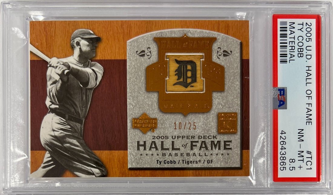2005 Ty Cobb Upper Deck Hall of Fame Game Used Bat, LE /25. PSA 8.50