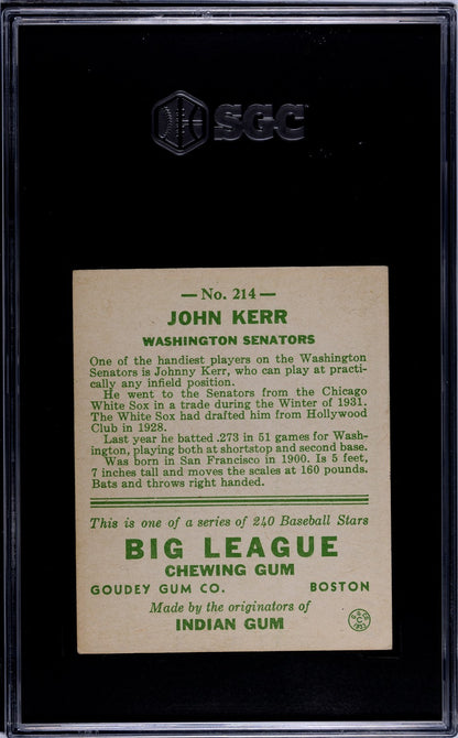 1933 Goudey John Kerr 