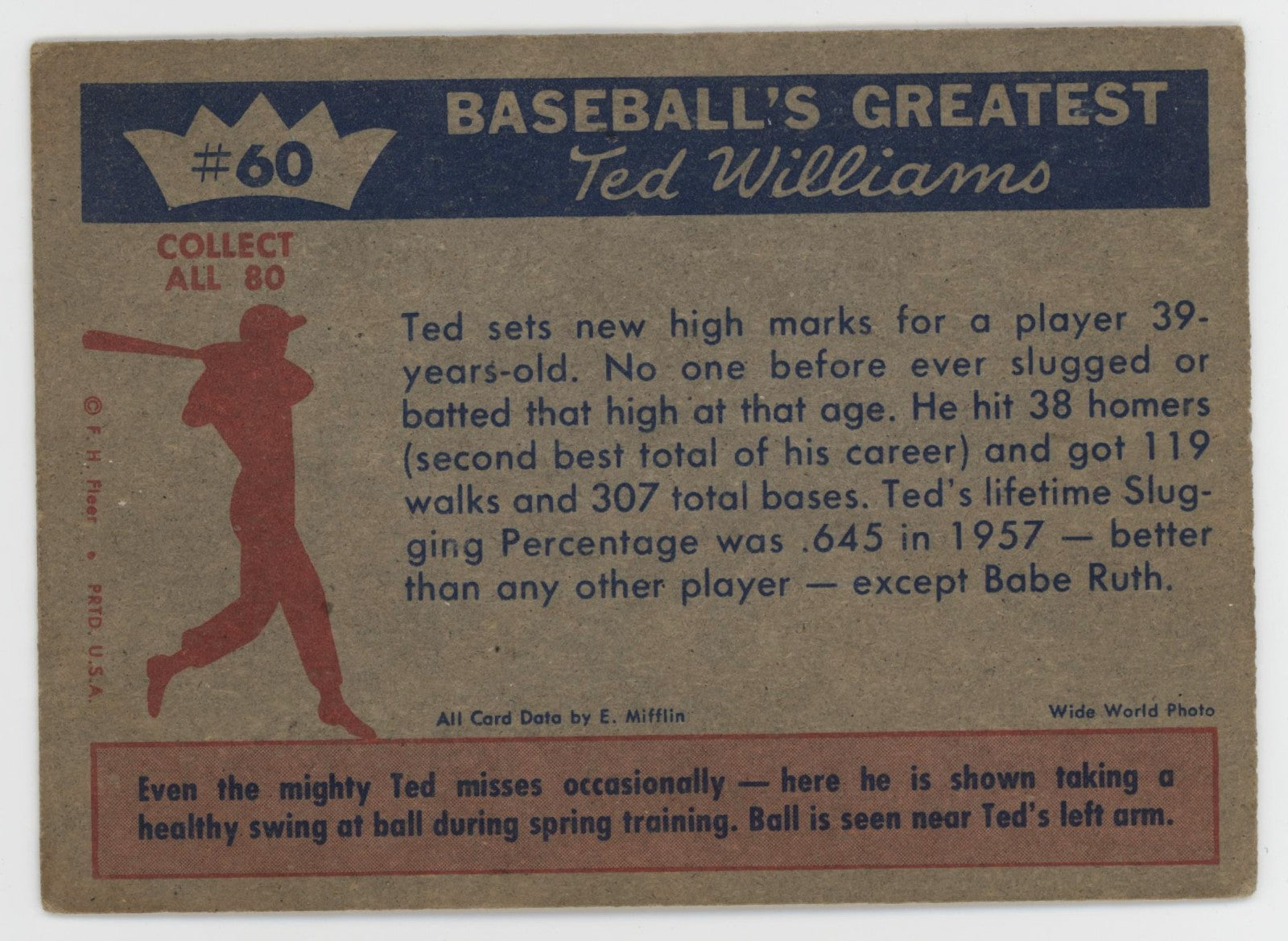 Ted Williams 1959 Fleer 