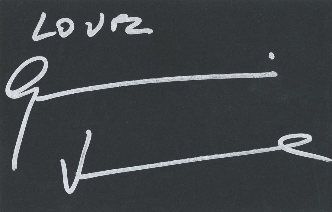 Gianni Versace Signed Autograph Display. Gigantic Signature Inscribed &