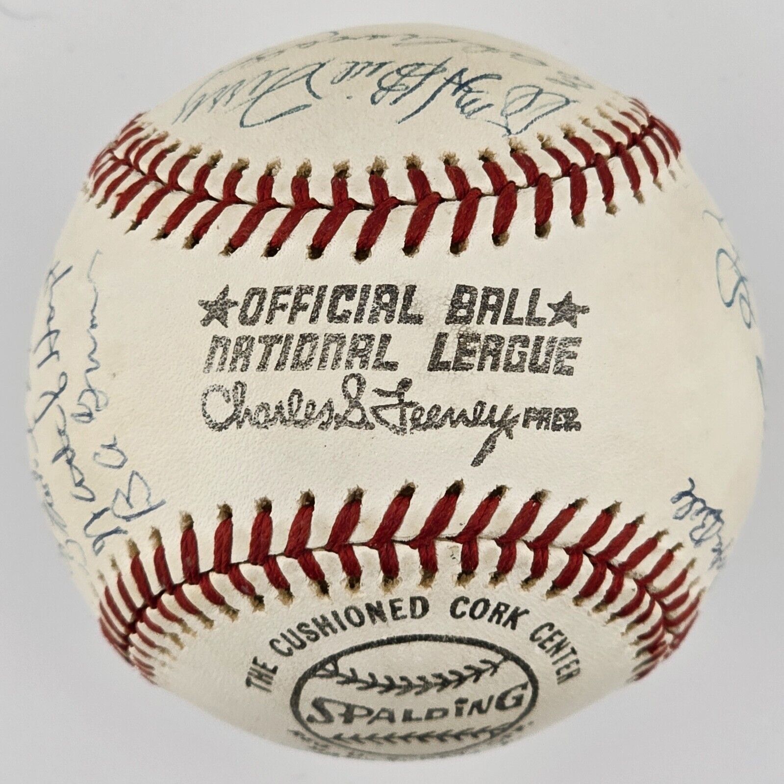 1970s Hall of Fame Induction Signed Baseball. 18 Signatures. PSA/DNA