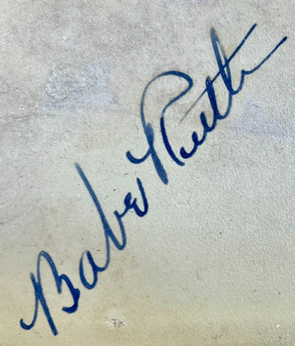 Babe Ruth Signed Photo, 8x10. Outstanding, PSA Mint 91