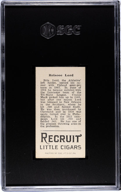 1912 Recruit Little Cigars T207 Briscoe Lord SGC Authentic1