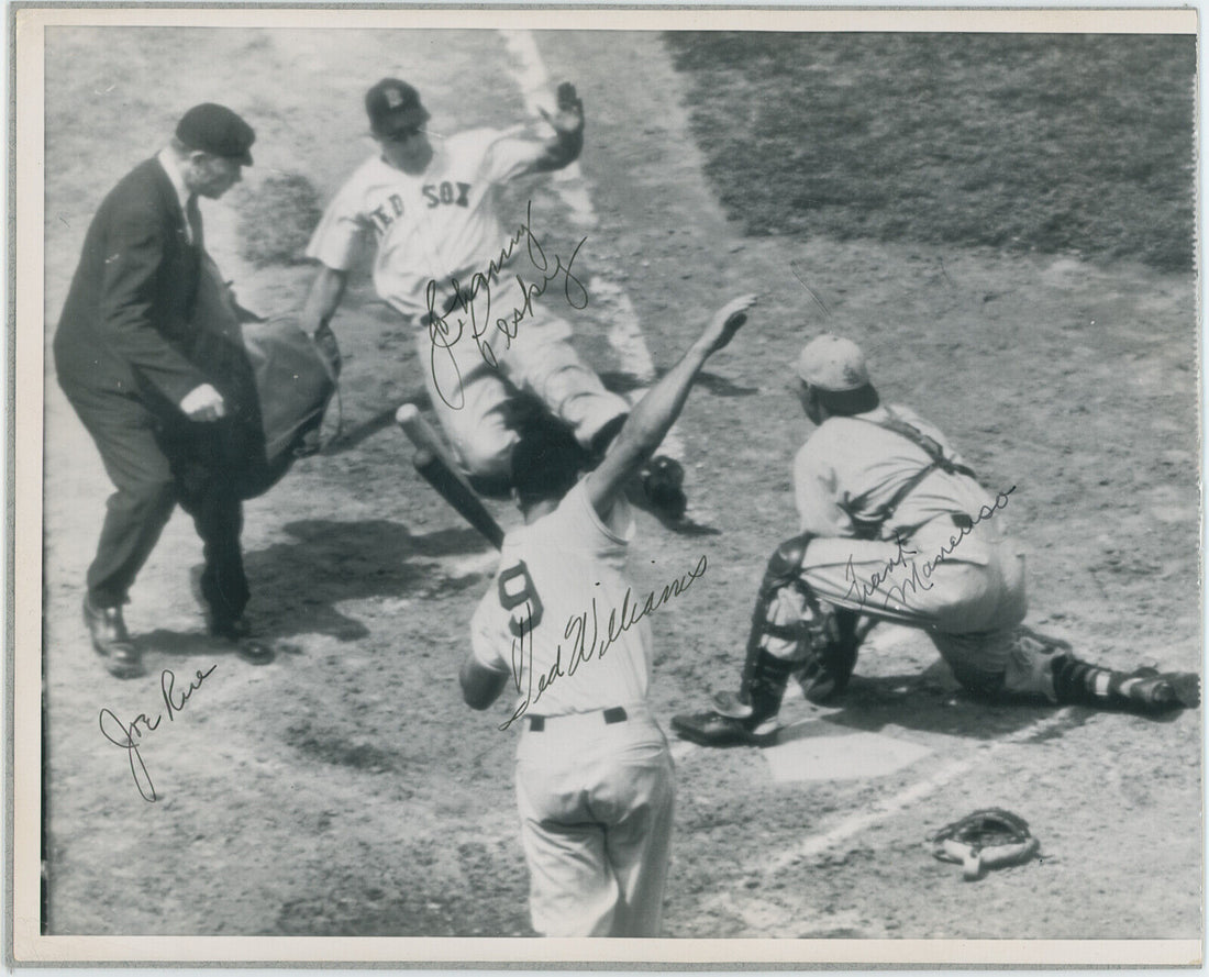 1946 Ted Williams Signed Wire Photo, Original. Vintage Style Autograph. PSA