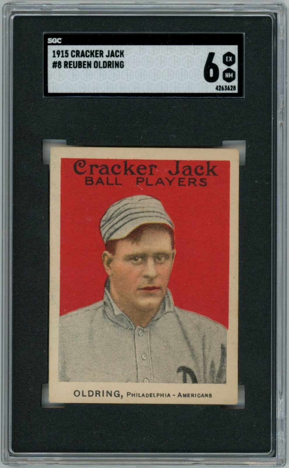 1915 Cracker Jack Rube Oldring SGC 60