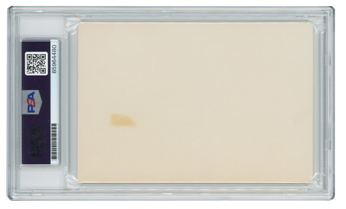 Honus Wagner Signed Index Card Autograph. Auto PSA2