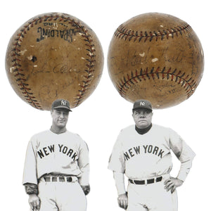 1934 New York Yankees Babe Ruth & Lou Gehrig Multi Signed Baseball