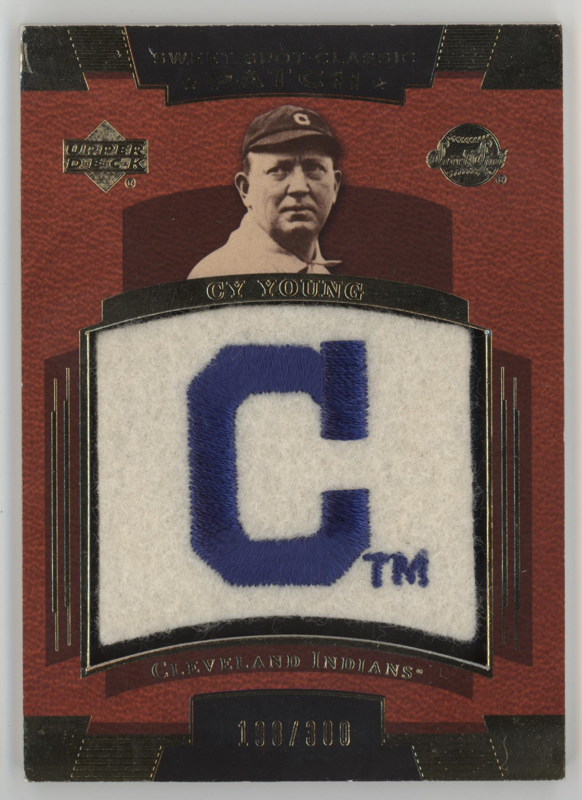 Cy Young 2004 Upper Deck Sweet Spot Patch. SSP-CY, 198/300. Cleveland Guardians0
