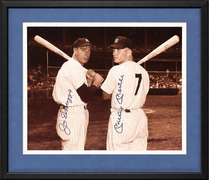 Mickey Mantle &amp; Joe DiMaggio Dual Signed 11x14 Photo. Auto PSA Gem Mint 100