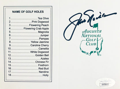 Gorgeous Jack Nicklaus 1986 Augusta National Masters Autograph Display. Auto JSA