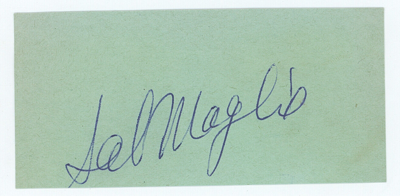Sal Maglie  Signed Autograph Page. Manager.