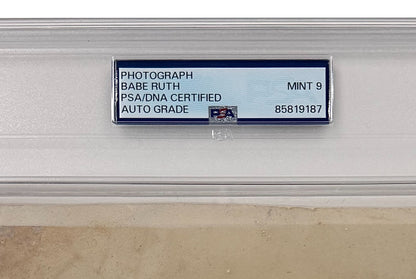 Babe Ruth Signed Photograph, 8x10. Outstanding Oversized, PSA Mint 92