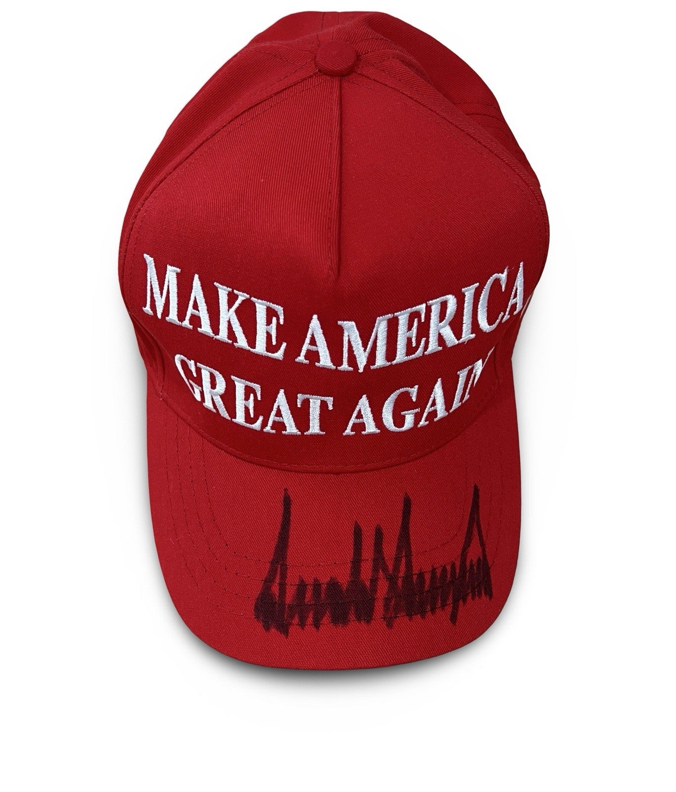 President Donald Trump Signed MAGA Hat, Full Name. Make America Great Again. PSA4