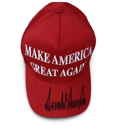 President Donald Trump Signed MAGA Hat, Full Name. Make America Great Again. PSA4