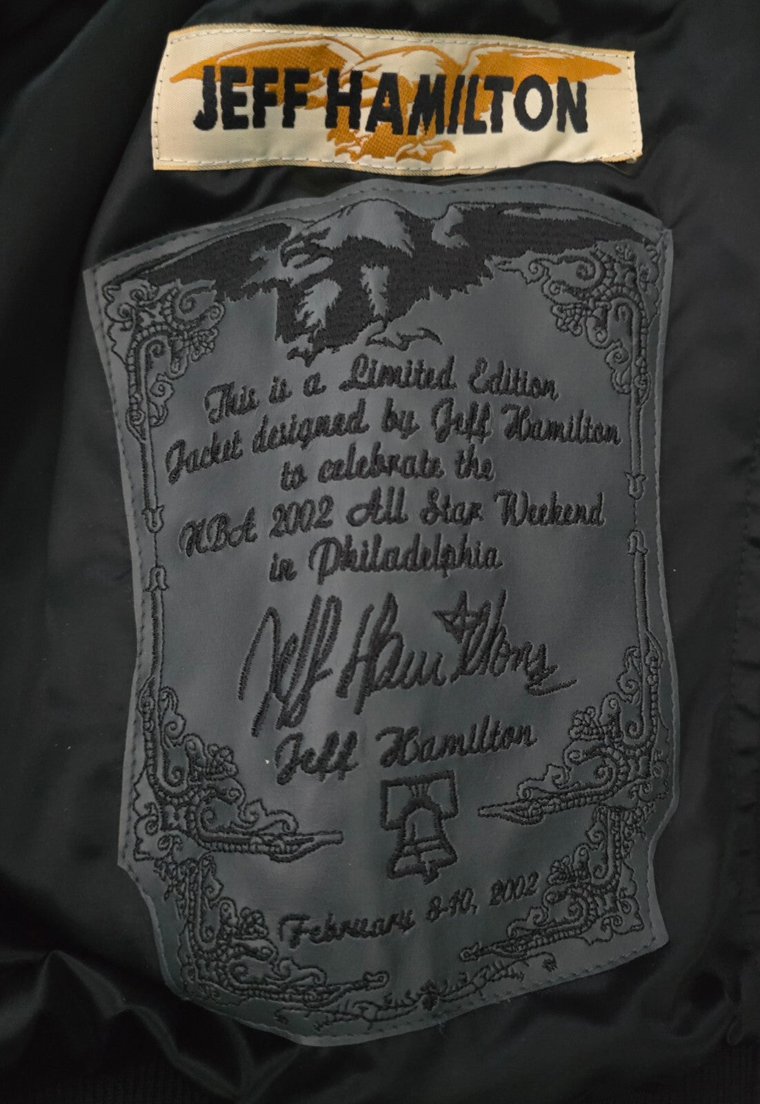 Jeff Hamilton 2002 NBA All Star Game Jacket. Philadelphia. NWT2