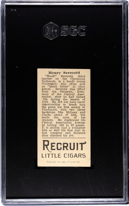 1912 Recruit Little Cigars T207 Henry Severoid SGC 51