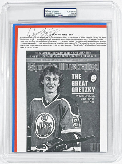 Wayne Gretzky Signed &amp; Inscribed Sports Illustrated Photo Print, 1982. Auto PSA0