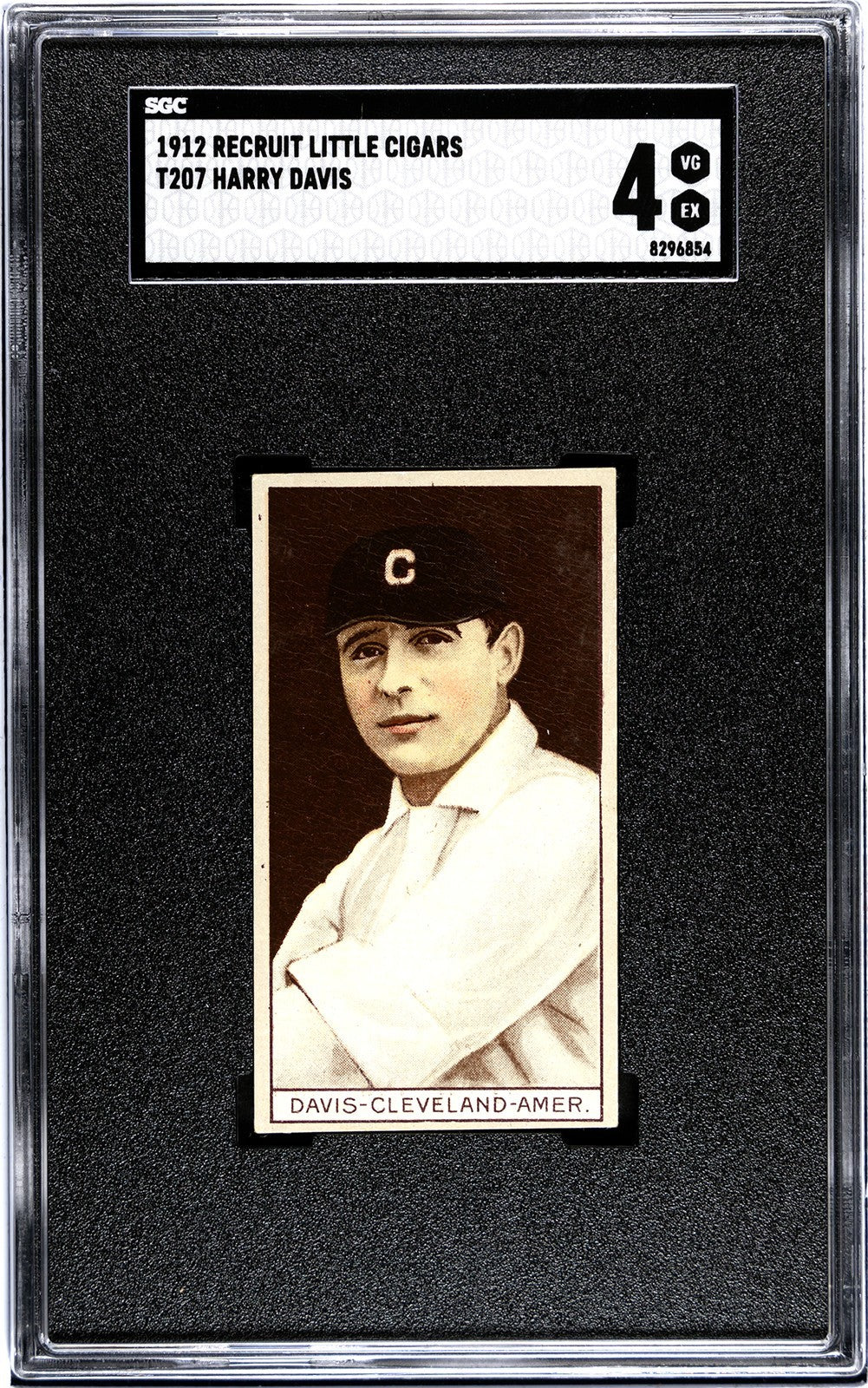 1912 Recruit Little Cigars T207 Harry Davis SGC 40