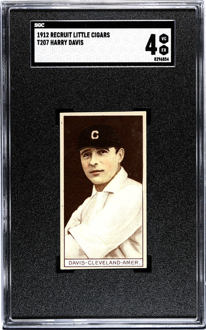 1912 Recruit Little Cigars T207 Harry Davis SGC 40