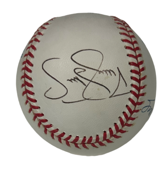 Scott Brosius and Darryl Strawberry Signed Baseball. JSA0