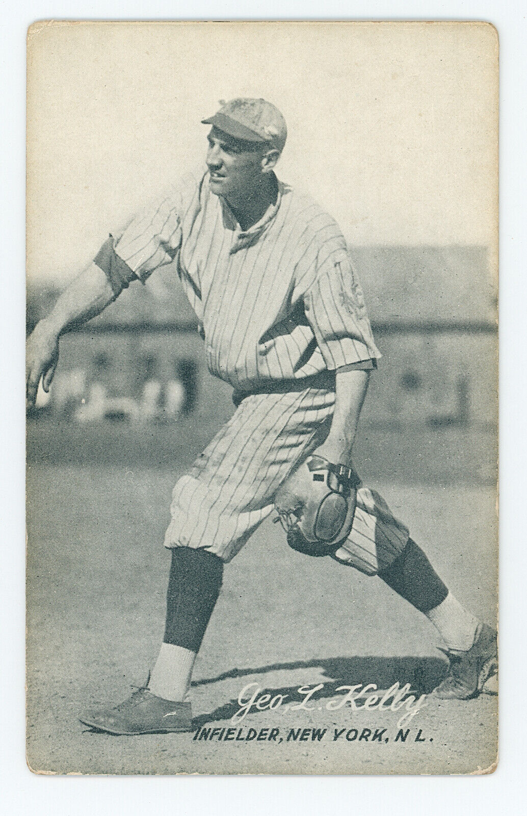 1921 George L. Kelly Exhibit Card. HOF New York Giants. W461