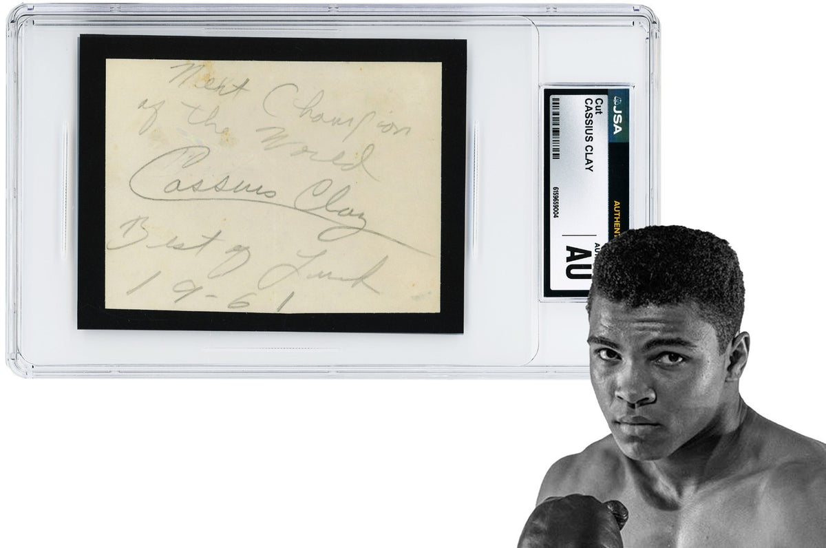 Rare Cassius Clay Signed &amp; Inscribed Autograph, 1961. Auto JSA CGC0