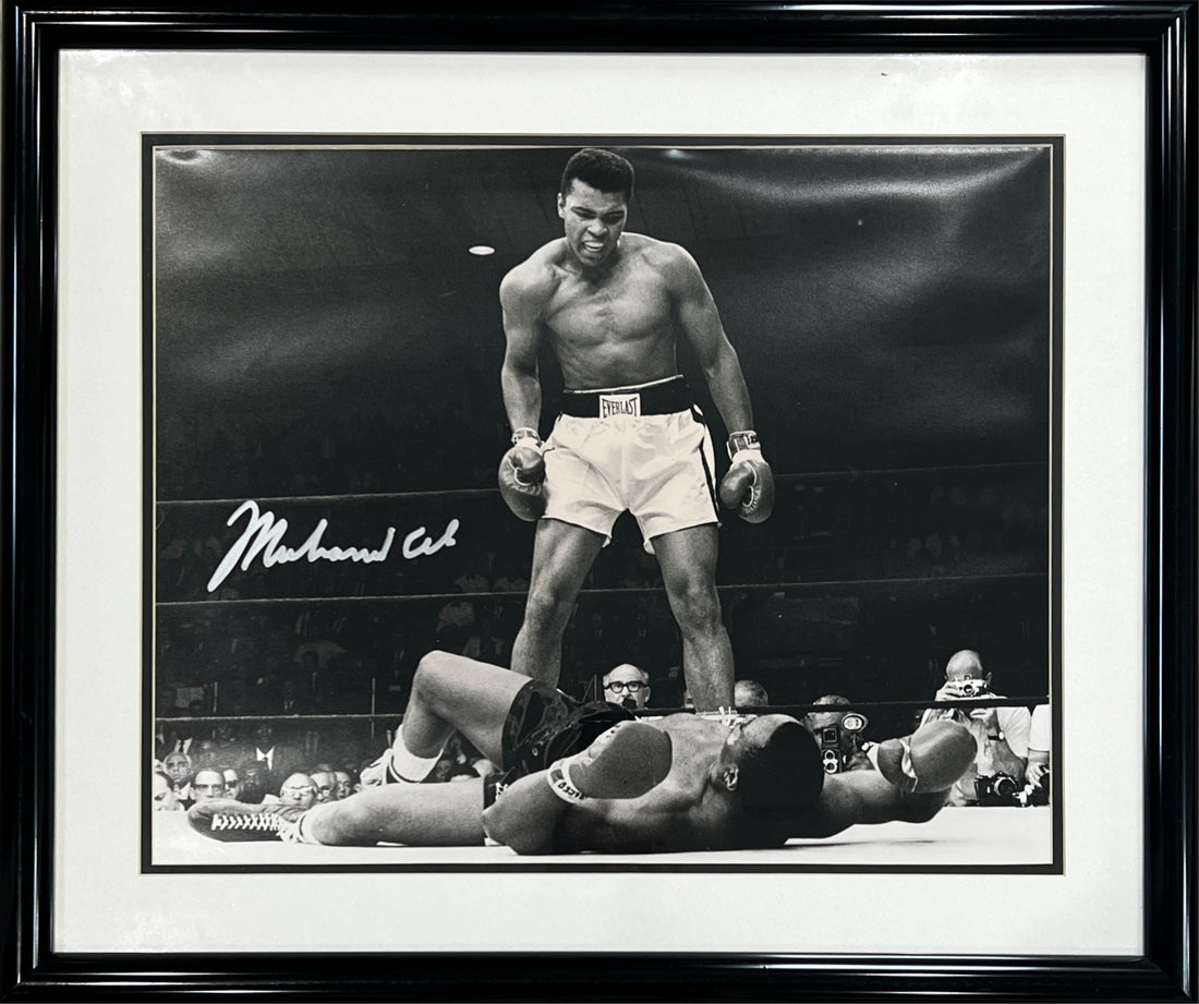 Muhammad Ali Signed 16" x 20" Photo. Ali over Liston. PSA LOA0