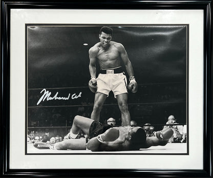 Muhammad Ali Signed 16" x 20" Photo. Ali over Liston. PSA LOA0