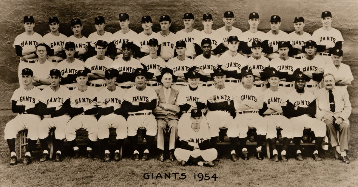 1954 NY Giants World Series Champions Original Type 1 Photo, Willie Mays. PSA2