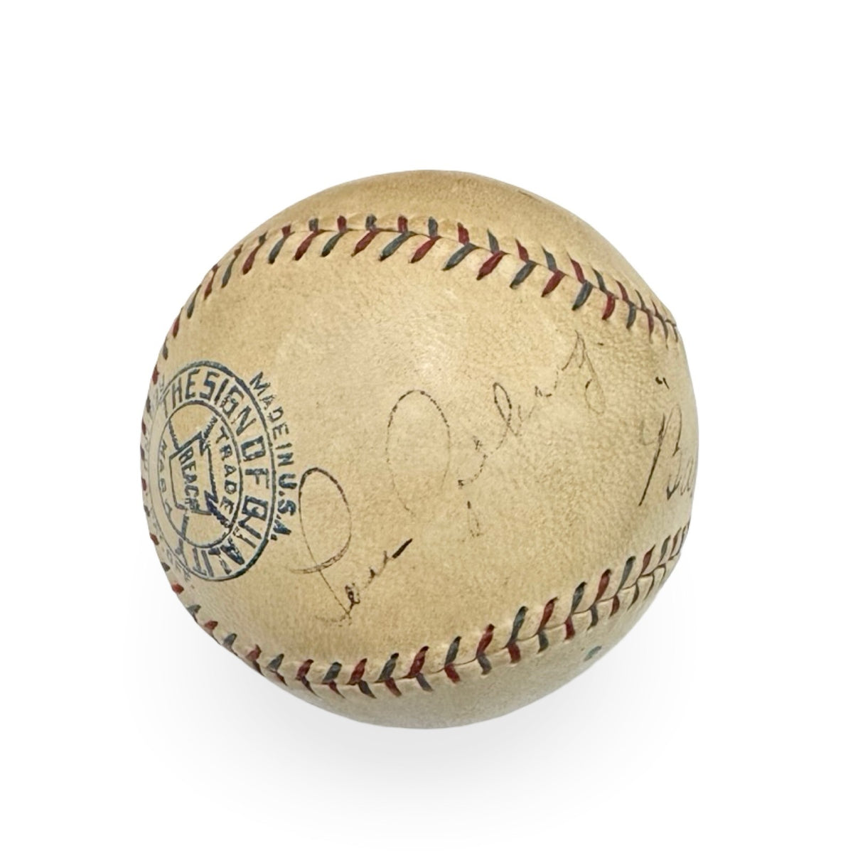 Babe Ruth &amp; Lou Gehrig Dual Signed Official American League Baseball. PSA JSA2