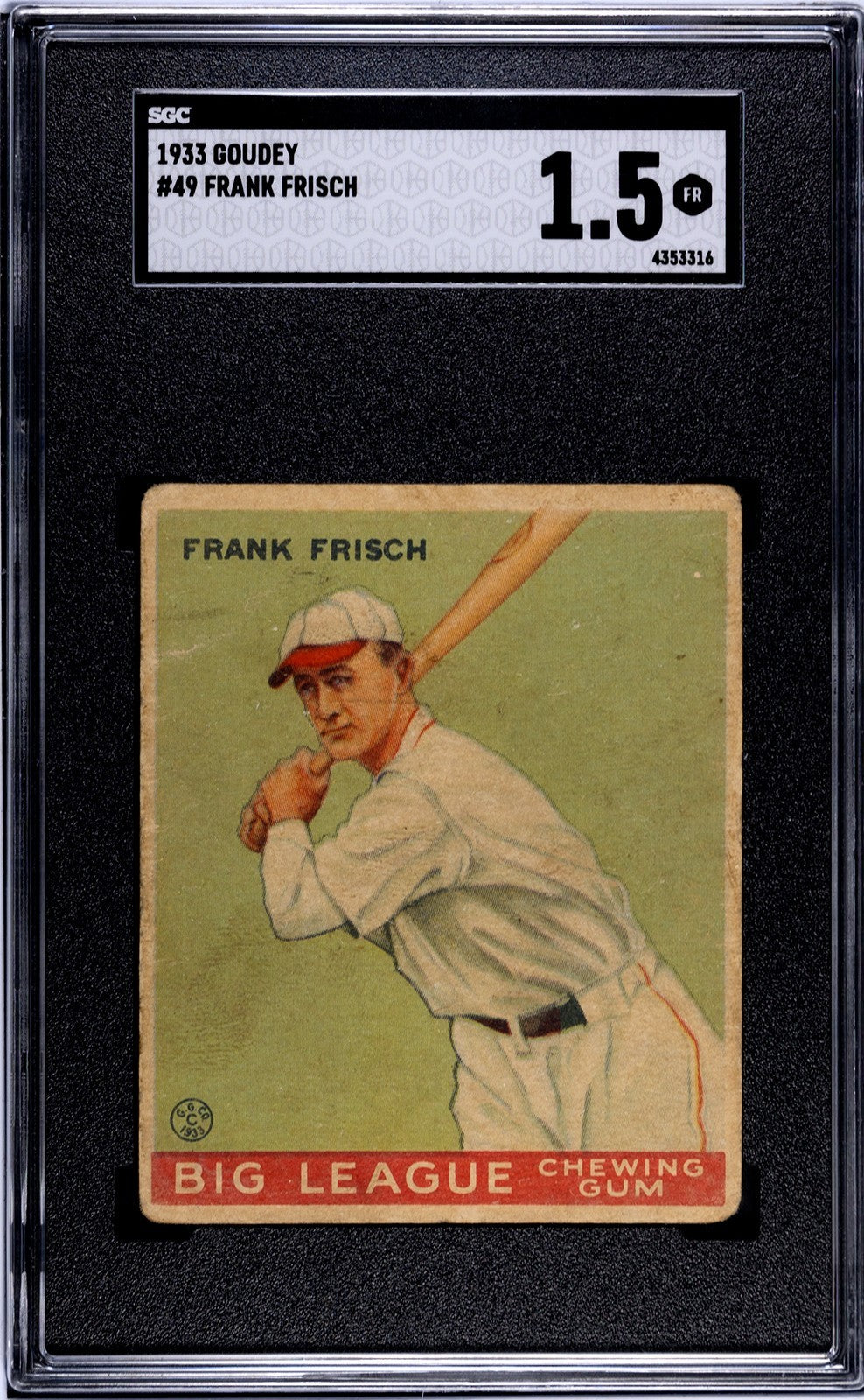 1933 Goudey Frank Frisch 
